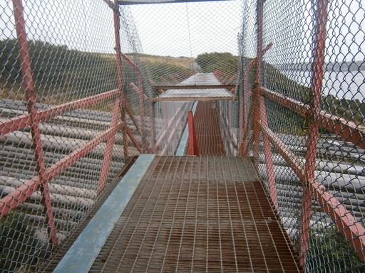 The path going over oil pipelines