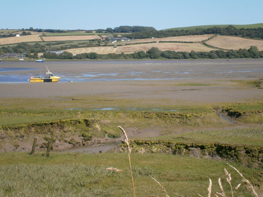 The river going inward from poppit sands