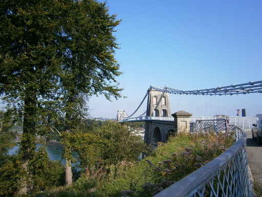 Menai bridge, where you could go over to Anglesey