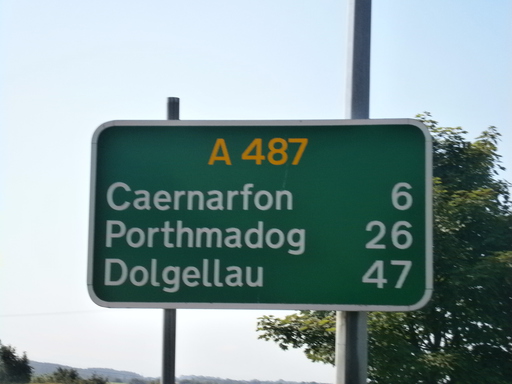 Going along A487 for about three kilometres