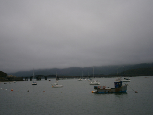 Barmouth bridge in the background