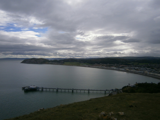Ascending Great Orme, view to Llandudno pier