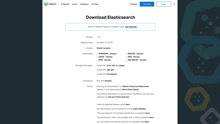 Elasticsearch GitHub Commits