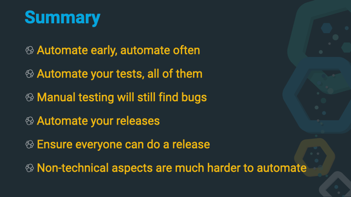 Summary bullet points