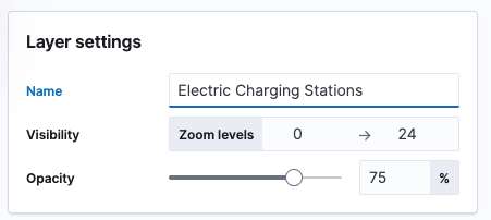 Kibana Maps Layer Settings