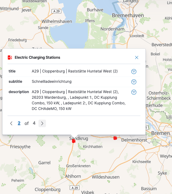 Kibana Maps Tooltip Shown